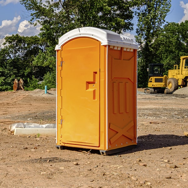 how often are the porta potties cleaned and serviced during a rental period in Ute Iowa